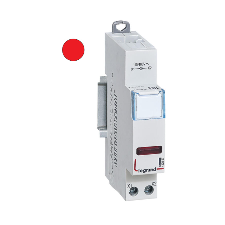 Legrand - Voyant rouge 230/380V - LED - Réf : 412927