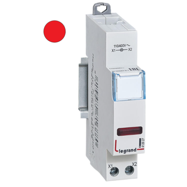 Legrand - Voyant rouge 230/380V - LED - Réf : 412927