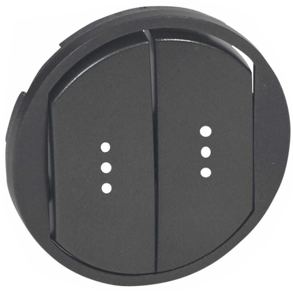 Legrand  - Enjoliveur Double Commande a voyant Céliane - Graphite - 067904