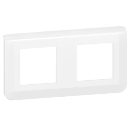 Legrand - Mosaic L - Plaque de finition 2 x 2 modules - 2 postes (4M) - horizontal EU - Blanc - Réf : 277804L