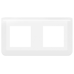 Legrand - Mosaic L - Plaque de finition 2 x 2 modules - 2 postes (4M) - horizontal EU - Blanc - Réf : 277804L