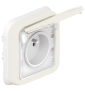 Legrand Plexo - Prise de courant encastré - blanc - 16A - 230V - IP55/IK07 - 069870