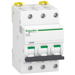 Schneider - Acti9 iDT40T - disjoncteur modulaire - 3P - 16A - courbe C - 4500A/6kA - A9P22316