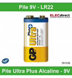 GPBM - Pile GP Ultra Plus Alcaline 9V-pile - LR22/6LR61/6F22/6LF22