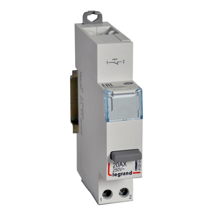 Legrand - Poussoir 20A simple fonction - 250V - 1 NF - Réf : 412909