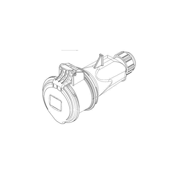 Digital - Fiche femelle 3P+N+T 16A -380V - IP44 - Réf : 51416 (03203)