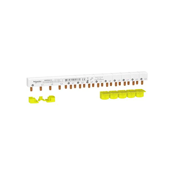 Schneider - Resi9 xp peigne monobloc - 3p+n - 63a - 13 modules - cache dents 5m - R9PXH413