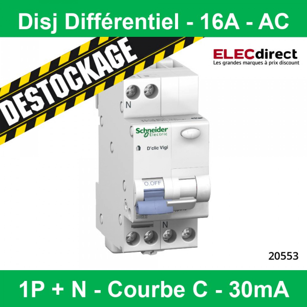 Disjoncteur différentiel Schneider & interrupteur différentiel