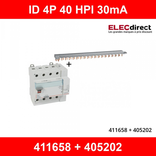 LEGRAND - Interrupteur Différentiel 2P - 63A - 30ma Type HPI