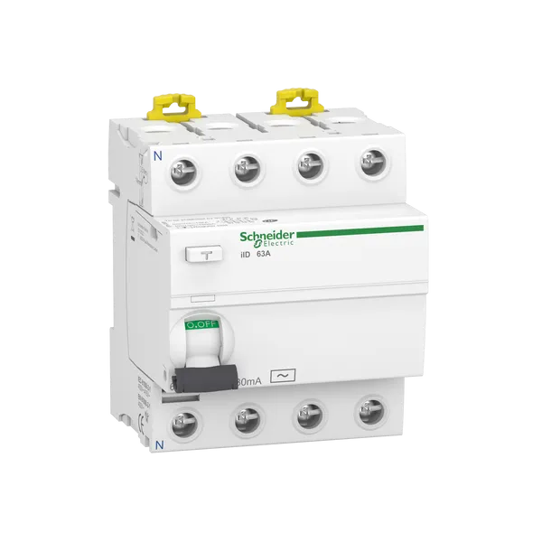 SCHNEIDER - Interrupteur Différentiel 4P - 63A - 30mA - AC - Réf : A9R11463