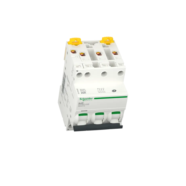 Schneider - Acti9 iDT40T - disjoncteur modulaire - 3P+N - 25A - courbe C - 4500A/6kA - A9P22725
