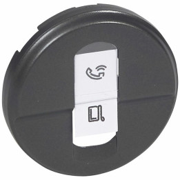 Legrand - Céliane - Enjoliveur RJ45 pour réseau mixte et basic - Graphite - Réf : 067951