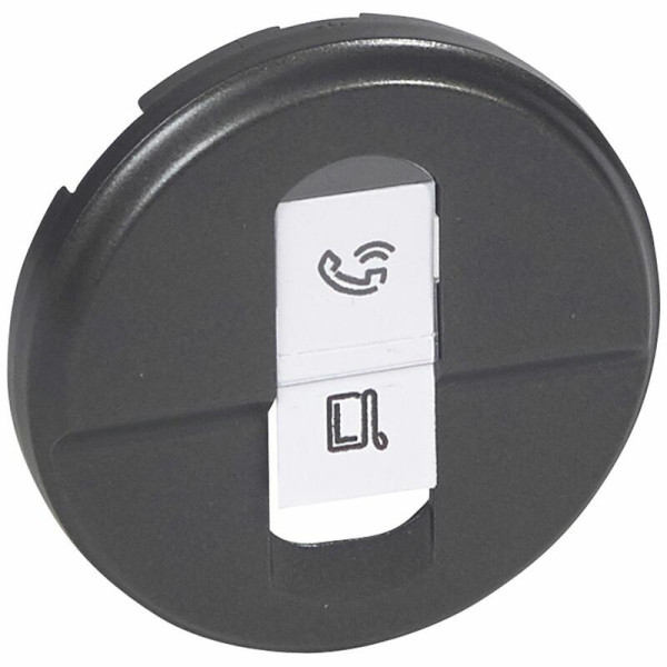 Legrand - Céliane - Enjoliveur RJ45 pour réseau mixte et basic - Graphite - Réf : 067951
