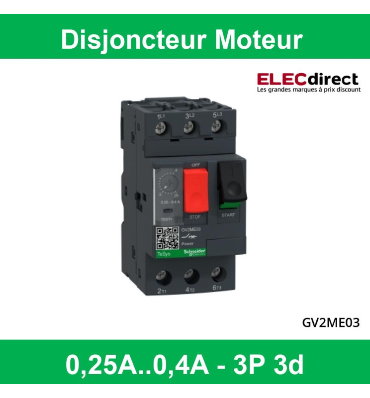 Démarreur Moteur Schneider GV2ME03 Neuf - Livraison Gratuite Depuis Les USA