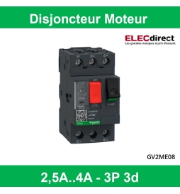 Schneider - Disjoncteur moteur 2,5A-4A - GV2ME08