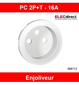 Legrand Céliane - Enjoliveur PC 2P+T blanc - 068112 (ancien modèle)