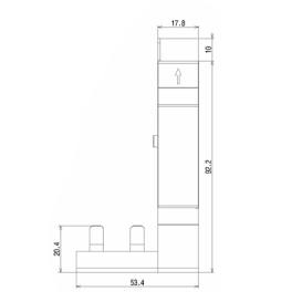 406300 Module de raccordement par le haut par peigne pour Inter  différentiel 2P 63A max DX3 