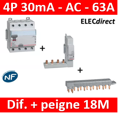 Legrand 411591 Interrupteur différentiel DX3-ID 2P 40A F 30MA