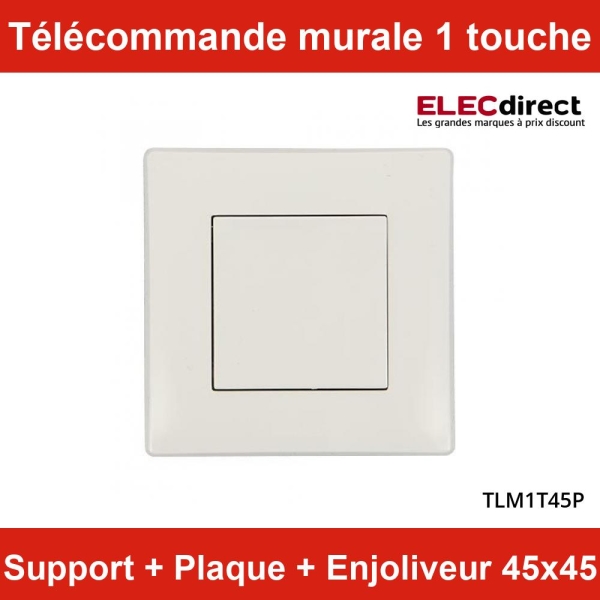 Télécommande murale Yokis TLM4T45P, 4 ordres 