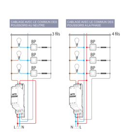 Yokis - Télérupteur 2000W avec neutre - temporisable - Réf : MTR2000M