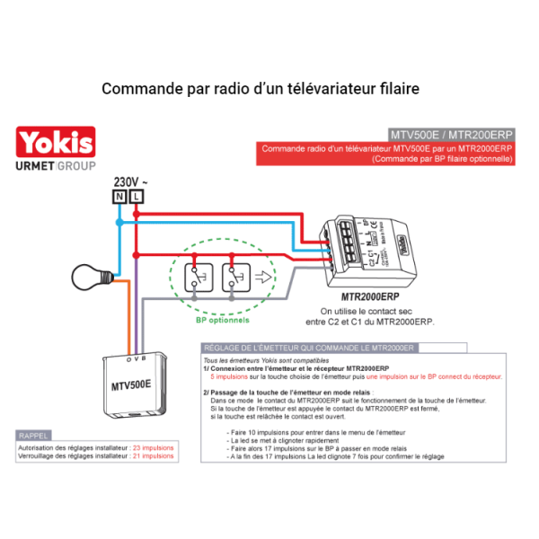 Télérupteur Temporisable Radio - Eclairage - Yokis