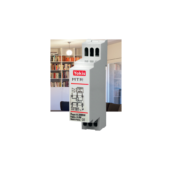 Yokis - Télérupteur 2000W avec neutre - temporisable - Réf : MTR2000M