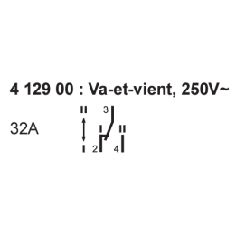 Legrand - Interrupteur inverseur 32A - Va et vient 1 M - 250V - 412900