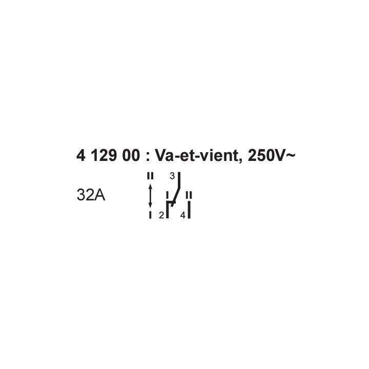 Legrand - Interrupteur inverseur 32A - Va et vient 1 M - 250V - Réf : 412900