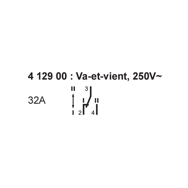 Legrand - Interrupteur inverseur 32A - Va et vient 1 M - 250V - Réf : 412900