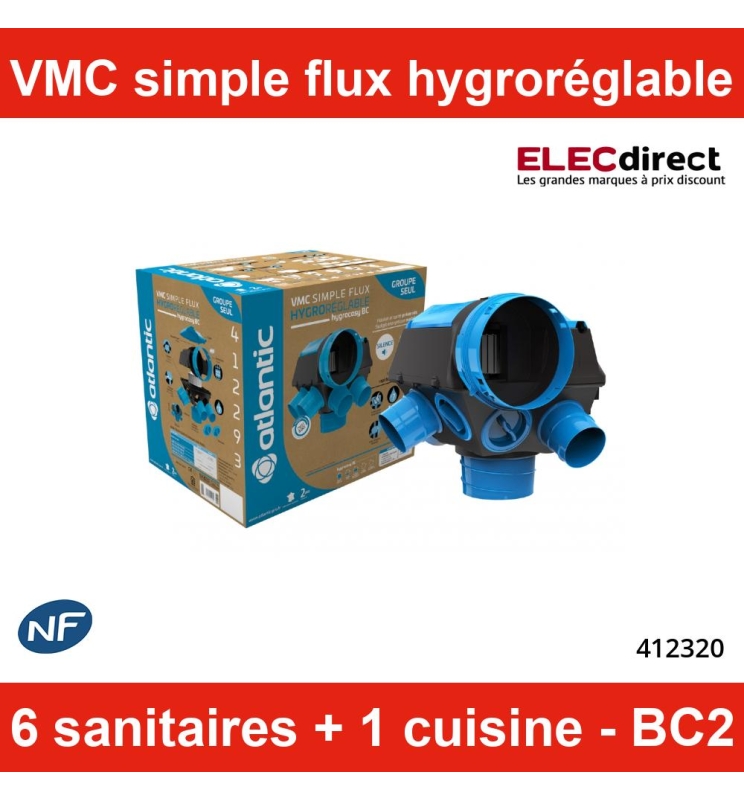 Kit VMC hygroréglable HYGROCOSY Atlantic VMC et accessoires