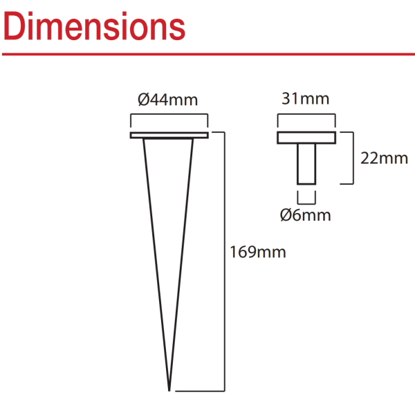 Miidex - Piquet de fixation - Noir - Réf : 8000