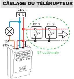 Yokis - Power - Télérupteur Temporisable Radio - 2000W - Réf : MTR2000ERP