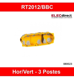 Legrand Batibox - Boîte d'encastrement 3 postes BBC - Prof. 40 - 080023