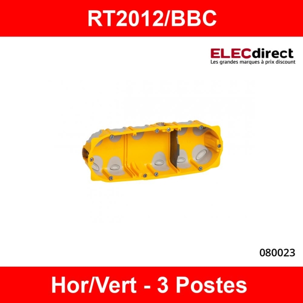 Boite placo 3 postes BBC profondeur 40mm D.67