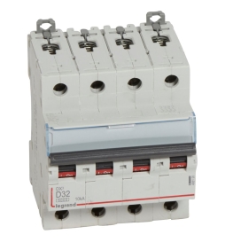 Legrand - Disjoncteur 4P DX3 32A - 10kA - courbe D - Réf : 408120