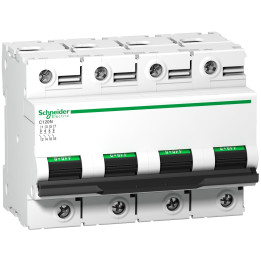 Schneider - Disjoncteur C120N 4P 100 A, courbe C, 10 kA - A9N18375