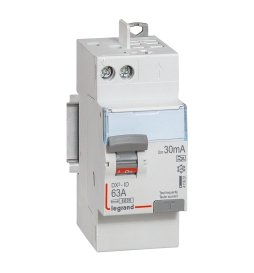 LEGRAND - Inter différentiel DX3 2P - 63A - 30mA - Type A - Départ Haut  Auto - 411651