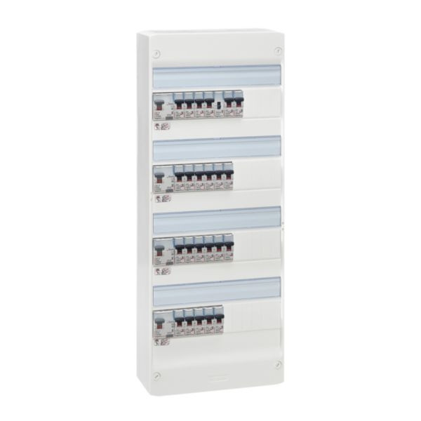 Legrand- Tableau électrique pré-équipé et pré-câblé pour T6 - 13 modules - 4 Rangées - Réf: 093069