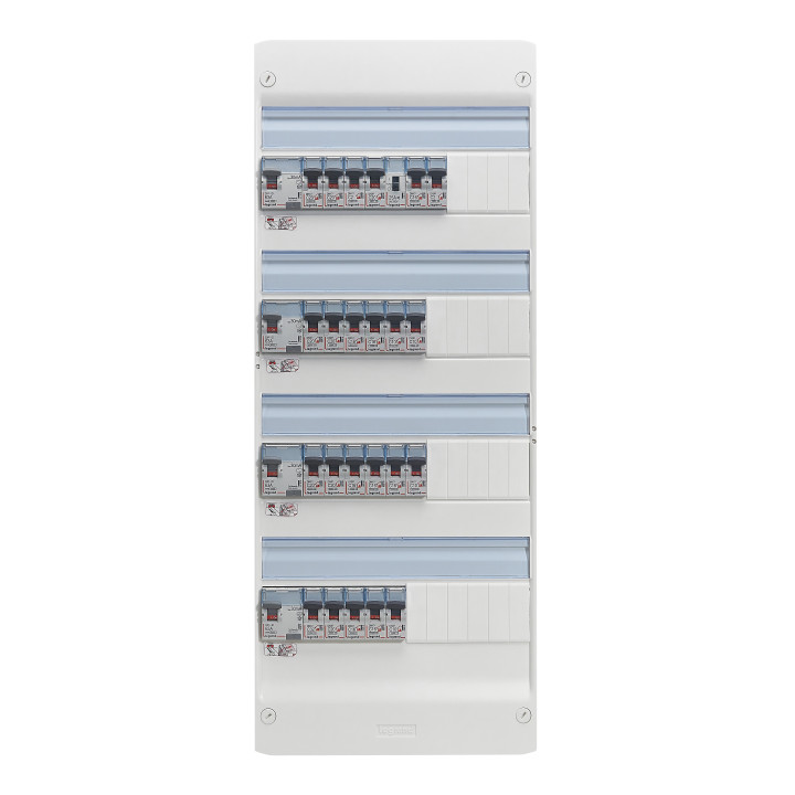 Legrand- Tableau électrique pré-équipé et pré-câblé pour T6 - 13 modules - 4 Rangées - Réf: 093069