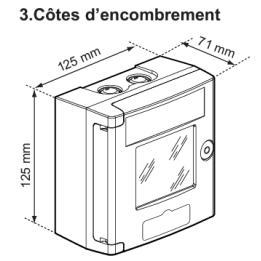 Legrand - Coffret bris de glace + voyant - IP44 - saillie - coup de poing - 038009