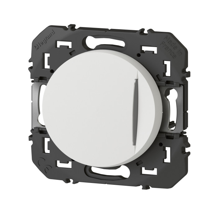 Legrand - Dooxie - Interrupteur ou va-et-vient avec voyant lumineux - 10AX - 250V~ - Blanc - Réf : 600011