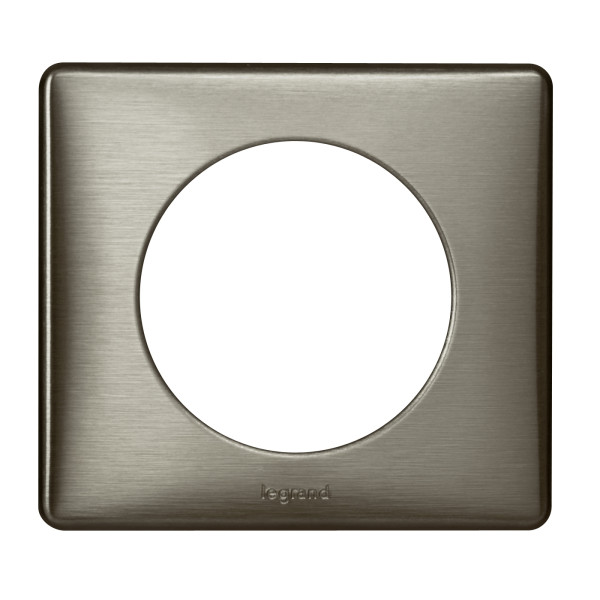 Legrand - Céliane -  Plaque Métal 1 poste - finition Tungstène - Réf : 068971