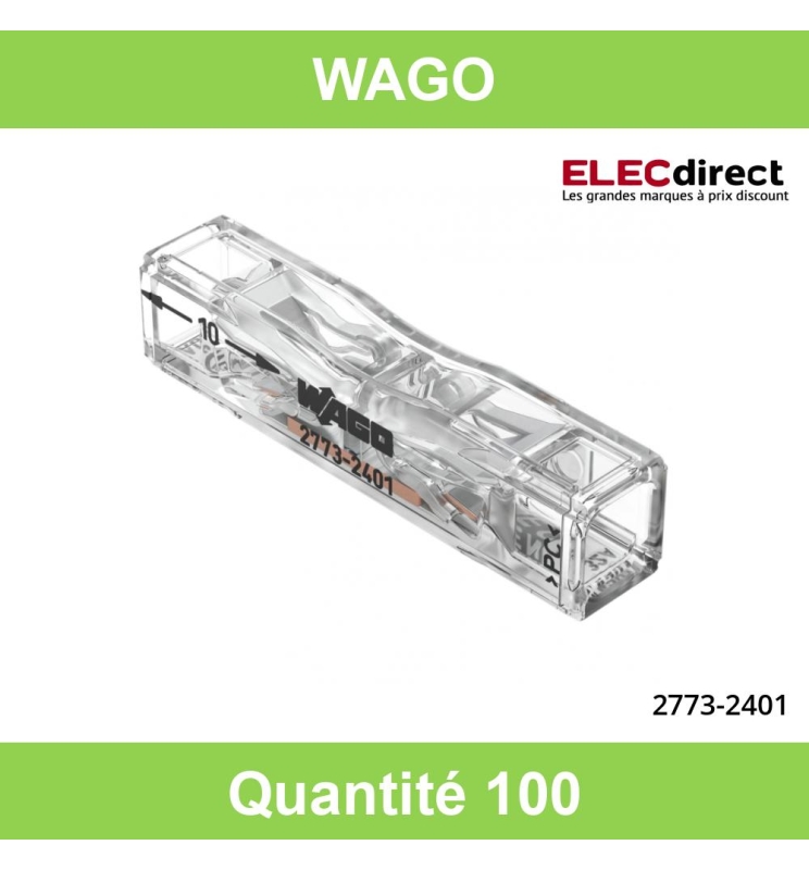WAGO - Boîte de 25 Bornes auto fils Souple / Rigide 5 x (0.08 à 4mm2) - WAG  221-415 - ELECdirect Vente Matériel Électrique