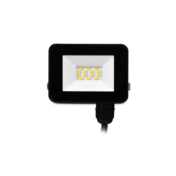 Miidex - Projecteur LED - 10W - 3000K - IP65 - Noir - Réf : 100047