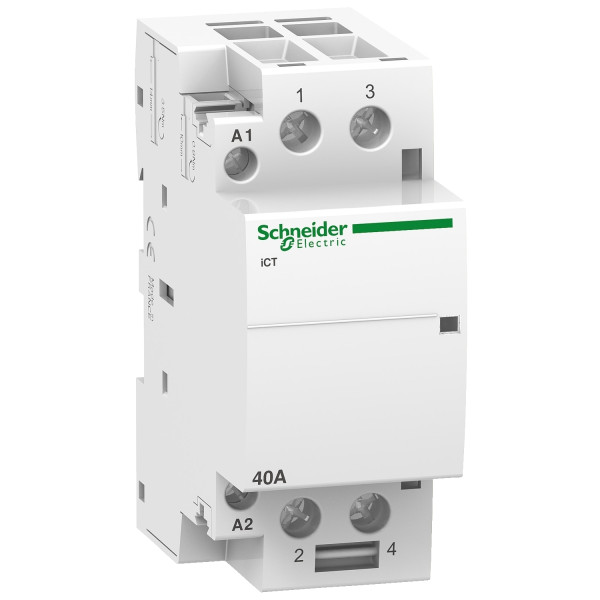 Schneider - Contacteur standard Bipolaire - 2F - 230V - 40A - Réf : A9C20842