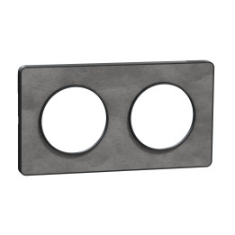 Schneider - Odace 2011 - Touch - Plaque 2 postes - Entraxe 71 mm - Anthracite finition ardoise - Réf : S540804V