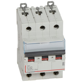 Legrand - Disjoncteur - 3P - 32A - Courbe C - DX3 6000/10kA - Vis/Vis - Réf : 407832