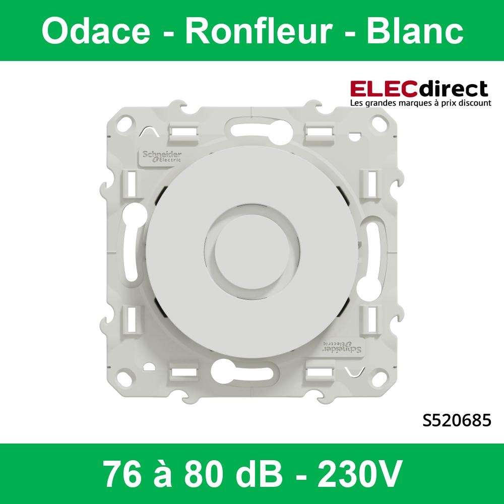 Schneider Odace - Signalisation sonore - Ronfleur - Blanc - Réf : S520685