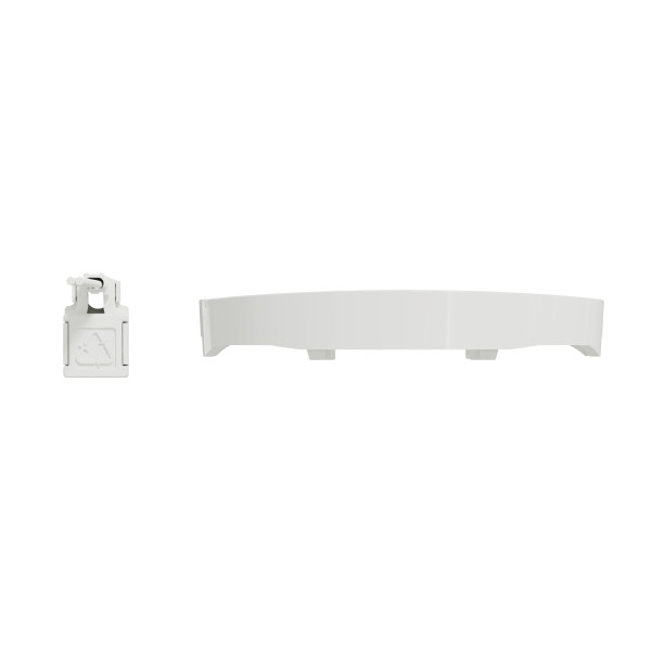 Schneider - Odace 2011 - enjoliveur livré avec 1 LED bleu 0,15 mA connexion par câble - Blanc - Réf : S520297
