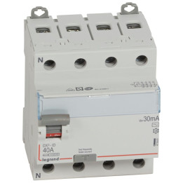 Legrand - Inter diff DX3 - ID 4P 40A - 30mA - AC - Réf : 411661